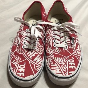 Red Logo Vans Shoes